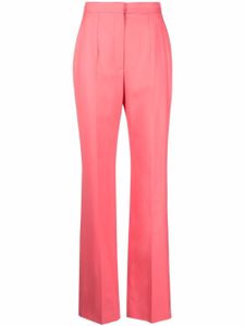 Alexander McQueen pantalon de tailleur en laine à taille haute - Rose