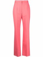 Alexander McQueen pantalon de tailleur en laine à taille haute - Rose