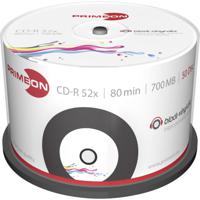 Primeon 2761107 CD-R 80 disc 700 MB 50 stuk(s) Spindel Vinyl, Bedrukbaar - thumbnail