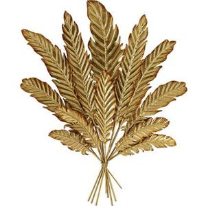 Kare Wanddecoratie Leaf Bouquet Goud