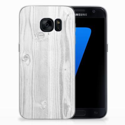 Samsung Galaxy S7 Bumper Hoesje White Wood Samsung Galaxy S7 Bumper Hoesje White Wood