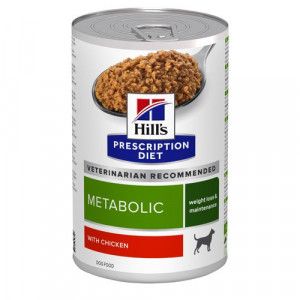 Hill&apos;s Prescription Diet Metabolic Weight Management nat hondenvoer met kip blik 2 trays (24 x 370 g)