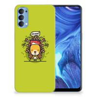 OPPP Reno 4 Telefoonhoesje met Naam Doggy Biscuit