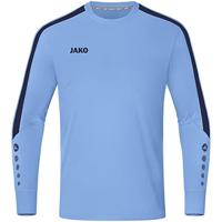 JAKO - Keepersshirt Power (Lange Mouw), Uniseks-Kind, Hemelsblauw/Marineblauw, 140