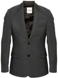 SANDRO notched-lapels single-breasted blazer - Gris