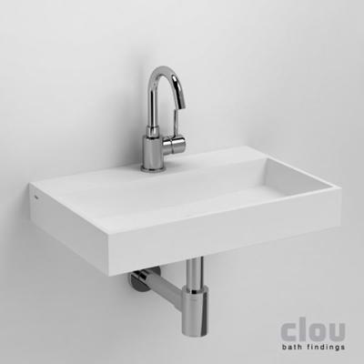 Fontein Clou Mini Wash Me Plus Rechthoek 48x32x7.5cm Aluite Wit 1 Voorbewerkte Kraangat Fontein Clou Mini Wash Me Plus Rechthoek 48x32x7.5cm Aluite Wit 1 Voorbewerkte Kraangat