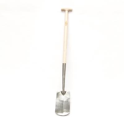 Tuinspade met steel en T-handvat gepolijst 280 x 170mm