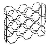 Metaltex Wijnrek Hexagon voor 15 Flessen 43x12x34 Zwart