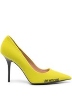 Love Moschino escarpins en cuir à bout pointu 100 mm - Jaune