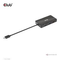 CLUB3D USB Gen2 Type-C to Dual DisplayPort 4k60Hz 7-in-1 HUB - 2x Displayport - thumbnail