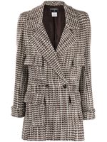 CHANEL Pre-Owned veste en tweed à boutonnière croisée (2001) - Marron