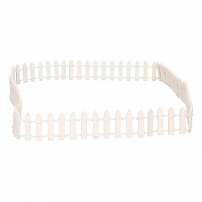 Kerstdorp hek - afsluiting/omheining - L90 x H3 cm - hout - wit - miniatuur