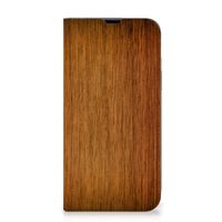 iPhone 13 Pro Max Book Wallet Case Donker Hout