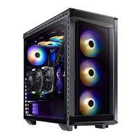 ADATA XPG BATTLECRUISER Super Mid-Tower PC-chassis, metalen constructie met glaspanelen, luchtstroomkoeling, modulair gereedschap-minder, stoffilter, I/O USB-poorten, zwart