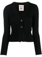 Semicouture cardigan en laine vierge à col v - Noir