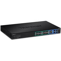 Trendnet TPE-1620WSF netwerk-switch Managed L2/L3 Gigabit Ethernet (10/100/1000) Power over Ethernet (PoE) 1U Zwart - thumbnail