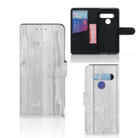 LG G8s Thinq Book Style Case White Wood