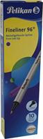 Herlitz Pelikan Fineliner 96® blauw, 10 stuks in doos 10 Stuk paars