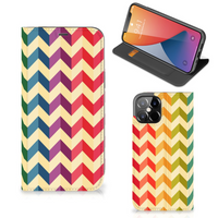 iPhone 12 Pro Max Hoesje met Magneet Zigzag Multi Color - thumbnail