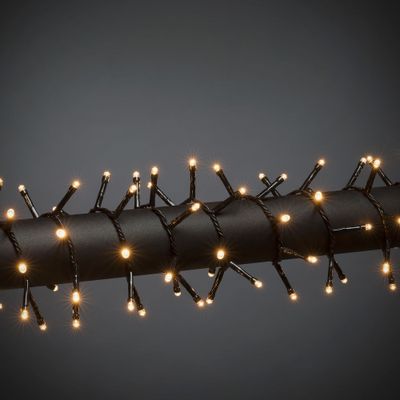 Konstsmide 3875-800 Clusterlichtketting Buiten Energielabel: E (A - G) werkt op het lichtnet Aantal lampen 360 LED Barnsteen Verlichte lengte: 2.7 m