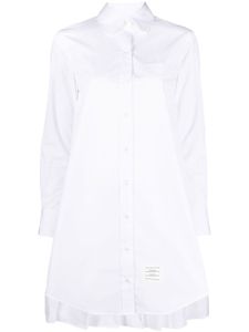 Thom Browne robe-chemise à détails de plis - Blanc