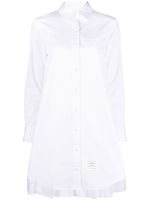 Thom Browne robe-chemise à détails de plis - Blanc