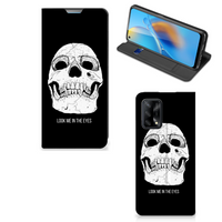 Mobiel BookCase OPPO A74 4G Skull Eyes