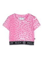 Philipp Plein Junior t-shirt à imprimé léopard - Rose - thumbnail