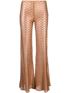 Missoni pantalon ample à effet métallisé - Marron