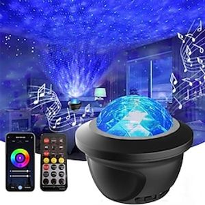 led star galaxy projector licht sterrenhemel nachtlampje ingebouwde bluetooth-luidspreker voor thuis slaapkamer decoratie kids valentijnsdagcadeau Lightinthebox