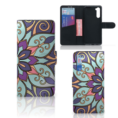 OnePlus Nord Hoesje Purple Flower OnePlus Nord Hoesje Purple Flower