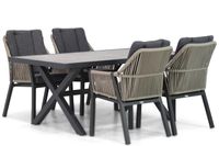 Lifestyle Verona/Crossley 185 cm dining tuinset 5-delig