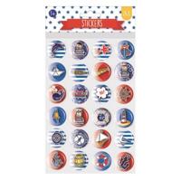 W&o Stickervel Bubble Maritiem 26 X 14,5 Cm Papier 24-delig