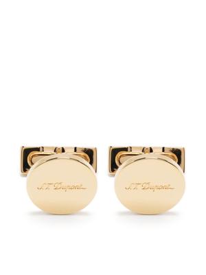 S.T. Dupont boutons de manchette à logo gravé - Or