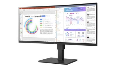 LG Electronics LG 34BQ77QB-B.AEU 86,72cm Curved LED-monitor Energielabel G (A - G) 86.4 cm (34 inch) 3440 x 1440 Pixel 21:9 5 ms HDMI, DisplayPort, USB-C, USB