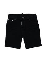 DSQUARED2 KIDS short droit à logo appliqué - Noir