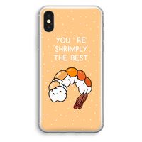 You're Shrimply The Best: iPhone X Transparant Hoesje - thumbnail