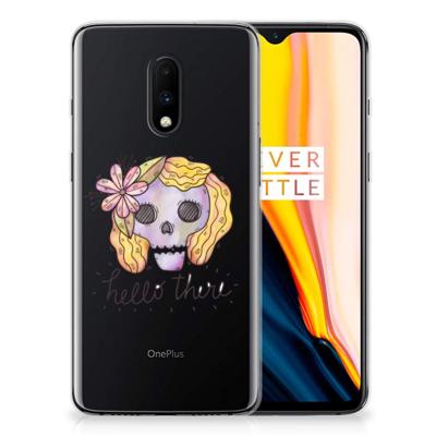 Silicone Back Case OnePlus 7 Boho Skull Silicone Back Case OnePlus 7 Boho Skull