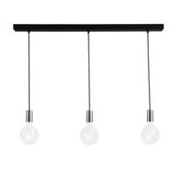 Masterlight Chrome pendel hanglamp Concepto 3-lichts zwart met grijs 2237-07-100-3