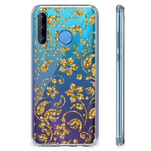 Huawei P30 Lite Case Gouden Bloemen