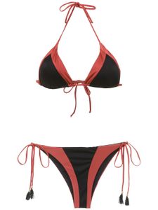 Brigitte triangle top bikini set - Jaune