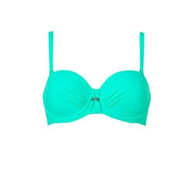 Beachlife voorgevormde strapless bandeau bikinitop lichtgroen