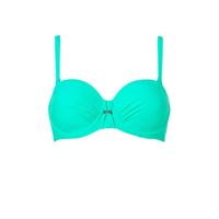 Beachlife voorgevormde strapless bandeau bikinitop lichtgroen