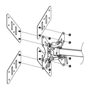 Techly ICA-LCD G11A Zwart flat panel muur steun