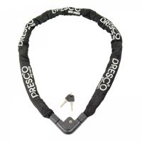Dresco kettingslot 150 cm x 10 mm staal/polyester zwart
