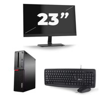 Lenovo ThinkCentre M710s SFF - Intel Core i7-7e Generatie - 16GB RAM - 480GB SSD - Windows 11 + 1x 23 inch Monitor - thumbnail