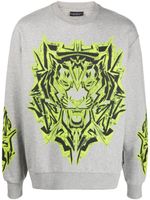 Plein Sport t-shirt Thunder Tiger en coton mélangé - Gris