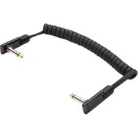 RockBoard Coiled Series Flat Patch Cable zwart 1 m - thumbnail