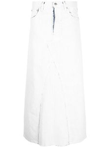 Maison Margiela jupe en jean à taille haute - Blanc