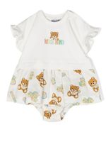 Moschino Kids robe Teddy Bear en coton - Tons neutres